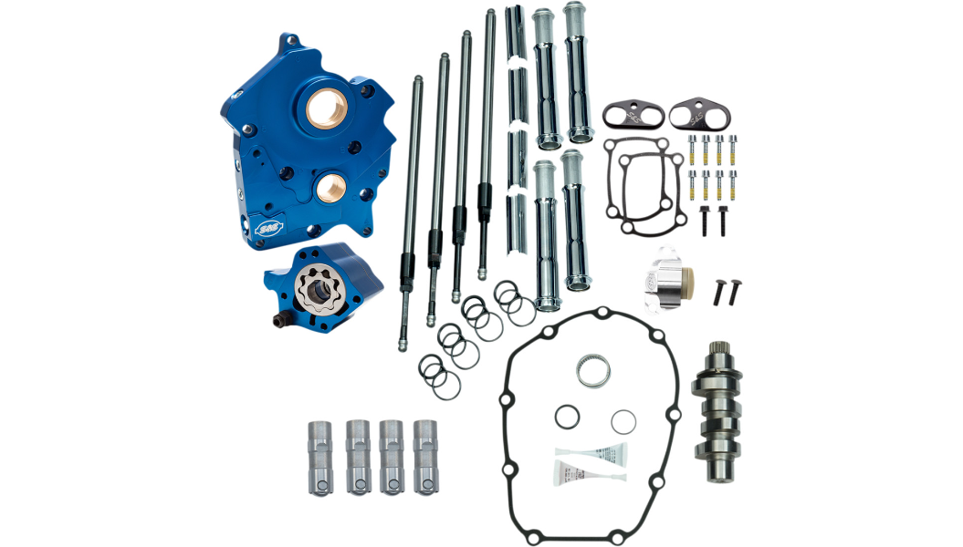 S&S GEAR DRIVE AND CHAIN DRIVE CAM CHEST KITS Stage II 二階動力升級套件 (17-23 Oil-cooled M8 油冷系統引擎專用)