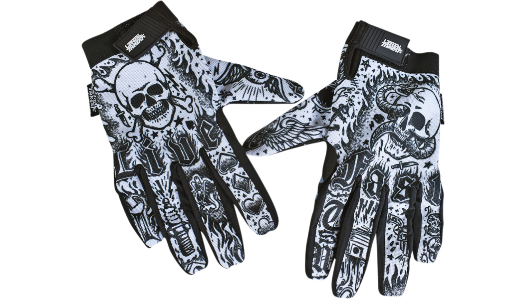 LETHAL THREAT Tattoo Gloves 刺青骷髏手套