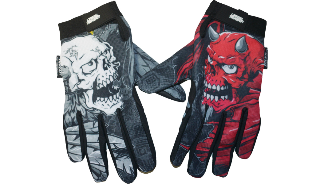 LETHAL THREAT Good N Evil Skulls Gloves 紅白鬼頭兄弟手套