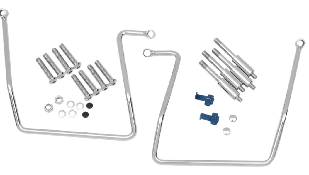 DRAG SPECIALTIES Chrome Saddlebag Support Brackets 側包支撐架