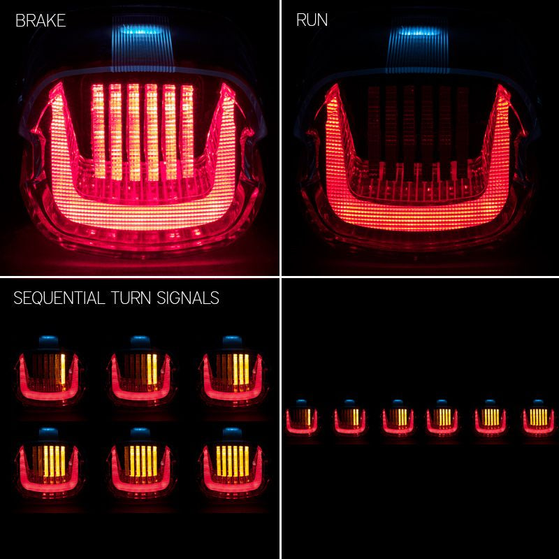 HOGWORKZ® Clear透明 Uproar LED 3合1 尾燈 (煞車燈+牌照登+流水式方向燈)