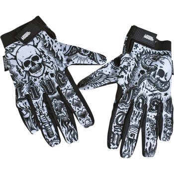 LETHAL THREAT Tattoo Gloves 刺青骷髏手套