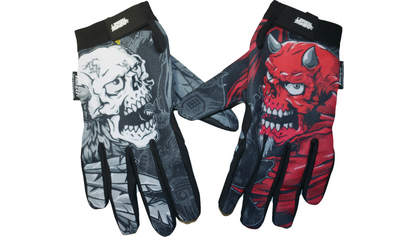 LETHAL THREAT Good N Evil Skulls Gloves 紅白鬼頭兄弟手套