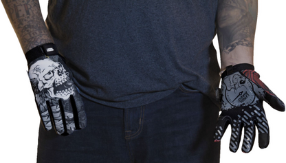 LETHAL THREAT Good N Evil Skulls Gloves 紅白鬼頭兄弟手套