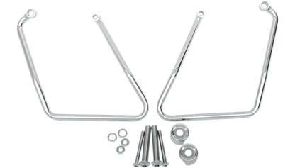 DRAG SPECIALTIES Chrome Saddlebag Support Brackets 側包支撐架