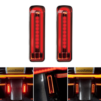 HOGWORKZ® Lumipro LED - 紅燈殼 側箱擋板LED燈 (適用： 14-25 Touring)