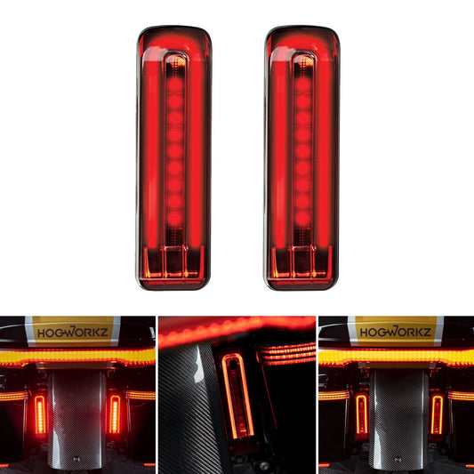 HOGWORKZ® Lumipro LED - 紅燈殼 側箱擋板LED燈 (適用： 14-25 Touring)