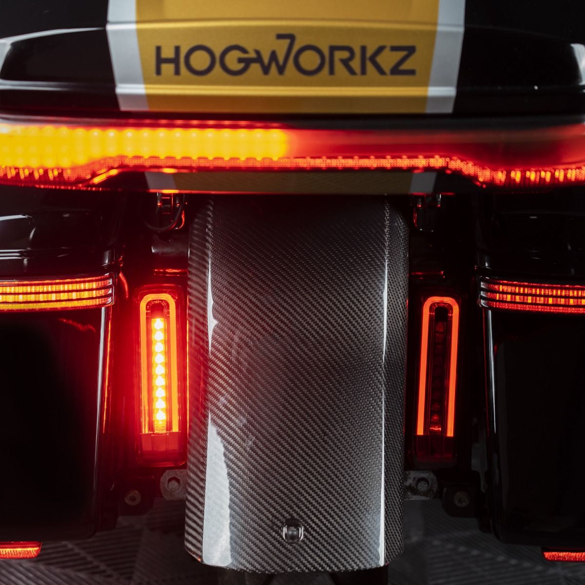 HOGWORKZ® Lumipro LED - 紅燈殼 側箱擋板LED燈 (適用： 14-25 Touring)