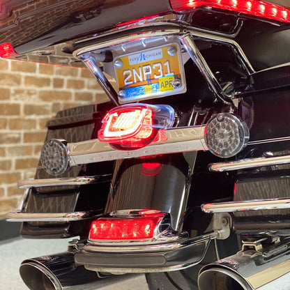 HOGWORKZ® Clear透明 Uproar LED 3合1 尾燈 (煞車燈＋牌照登＋流水式方向燈）